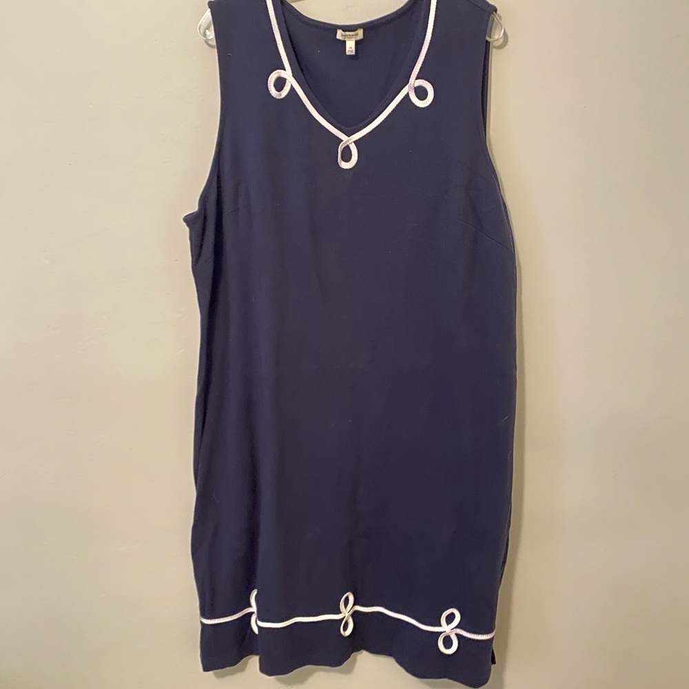 Talbots Navy & White Dress